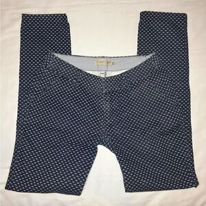 gef France Blue Patterned Dress Pants